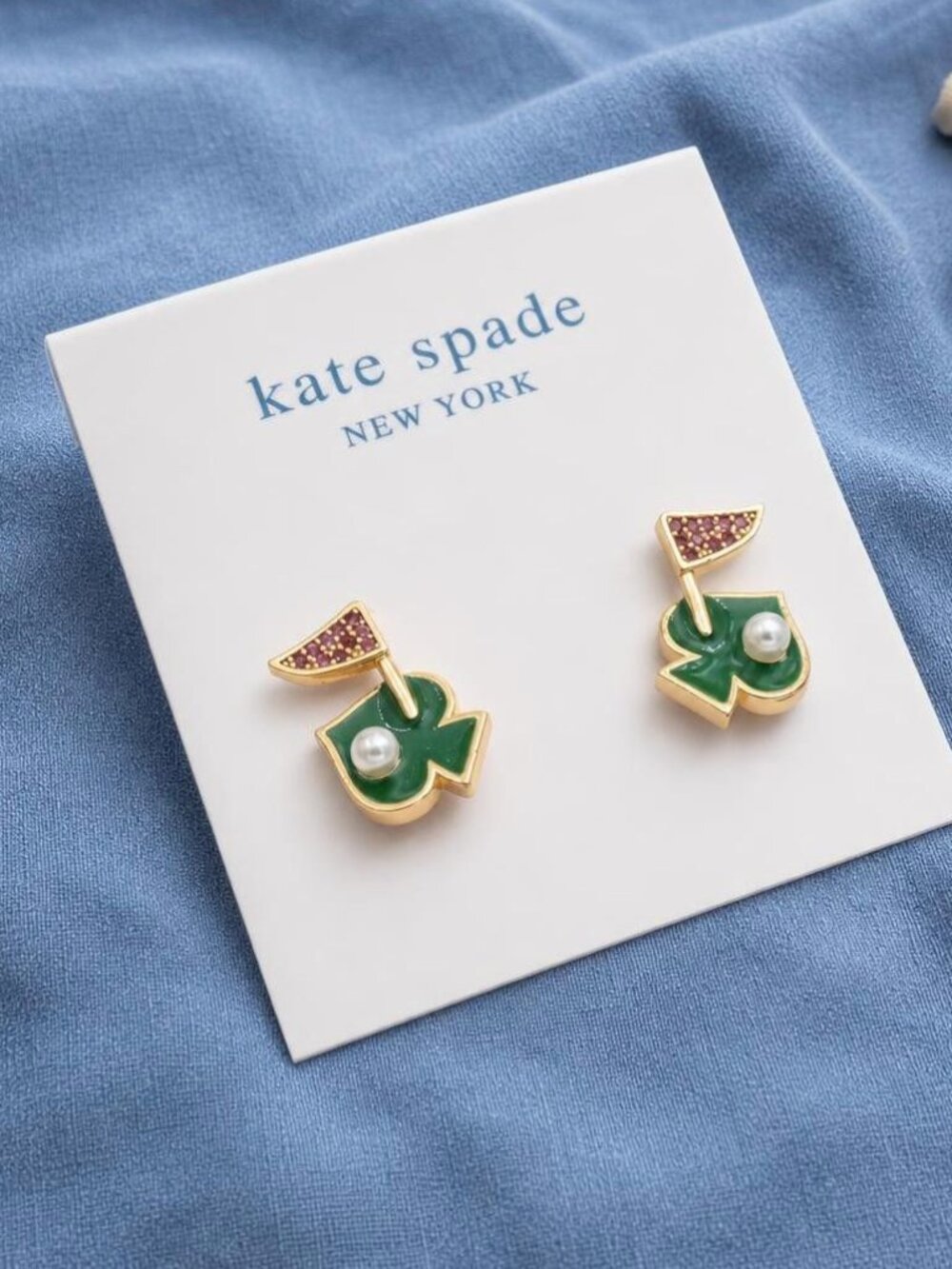 Kate Spade Hole In One Gold Stud Earrings